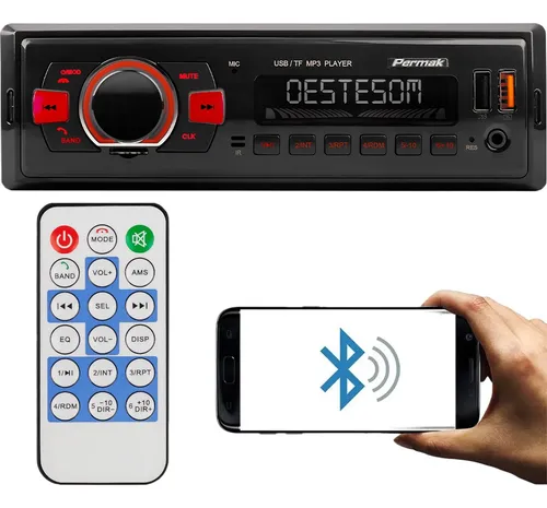 comprar Som Player Mp3 Bluetooth Fm Usb 4x45w Rms 7 Cores De Luz 