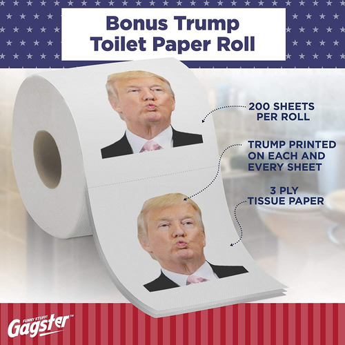 Donald Trump - Juego De Cepillos De Inodoro Y Papel Higienic