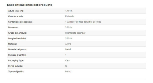 Engrane Arbol Levas Admision Gmc Canyon V6 3.6l 2016