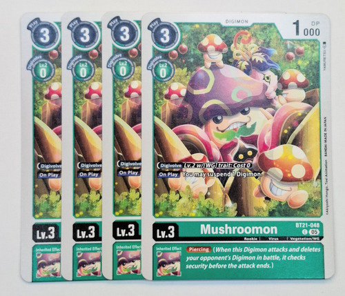 Carta Playset Tcg Mushroomon Bt21 48 C Mushroomon Inglés (Usado)