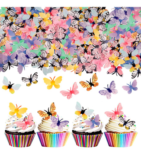 72 Piezas Comestibles De Mariposa Para Cupcakes, Decoracion 