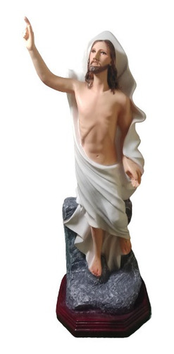 Jesucristo, Jesús Resucitado, Artesanía De Resina 64x21x21cm