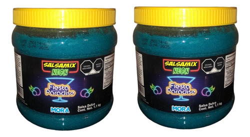 Salsa Mix Neon Mora Azul 9.9kg Escarchar Michelada Coctel