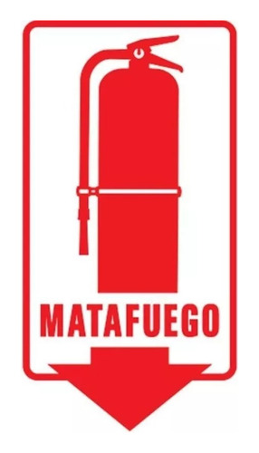 Cartel Matafuego 20x36 Cm Señalización Industria Comercio