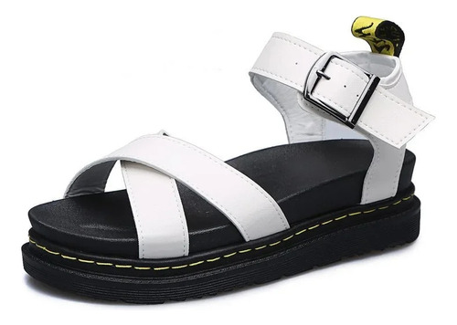 Sandalias Romanas Con Hebilla Y Plataforma De Fondo Grueso P