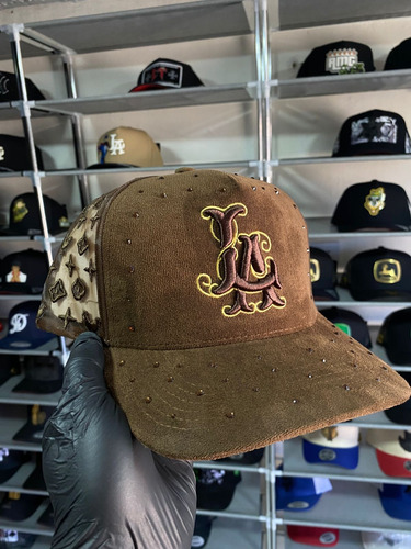 Gorra Los Angeles Waycap Malla Semi Curva Marrón Ajustable