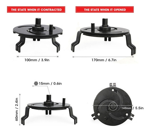 Z Llave Ajustable Para Tapa De Bomba De Combustible De