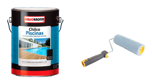 Rodillo Para Piscina+pintura Piscina Azul Chilcorrofin