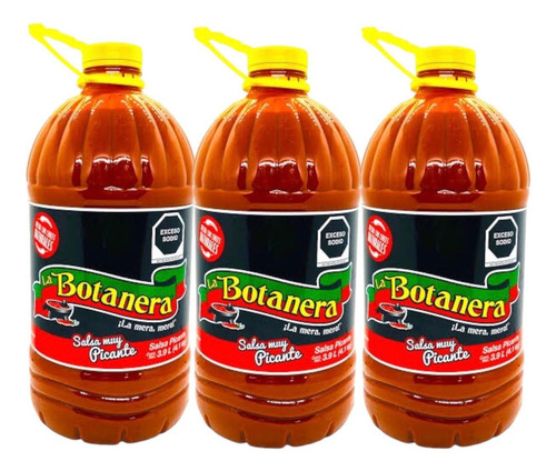 Salsa Botanera Muy Picante Negra 8 L