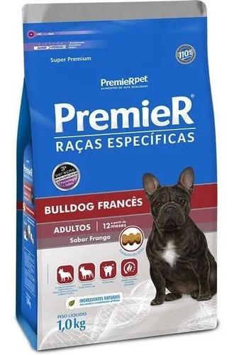 Ração Premier Bulldog Francês Raças Específicas Adultos 1kg