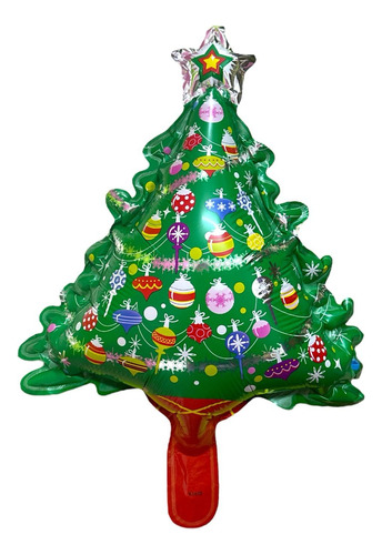 5 Piezas Globo Metalico 14 Árbol Navidad