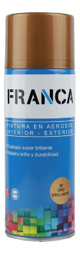 Esmalte En Aerosol 400ml Franca - Color Oro