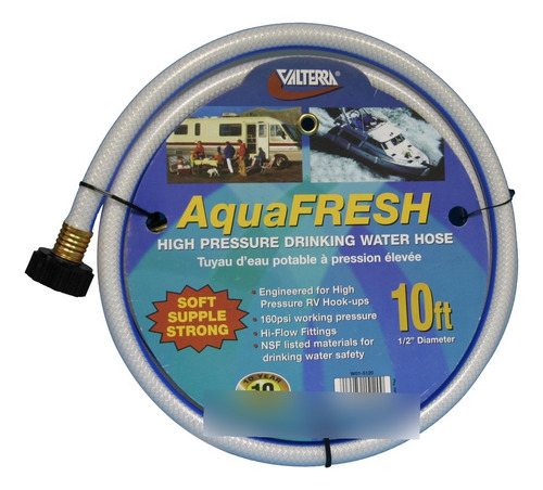 Manguera Valterra Para Agua Potable De 1/2 X 10 Pulgadas, B. Color Blanco
