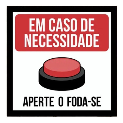 Placa Decorativa Quadro Geek Nerd - Em Caso De Necessidade