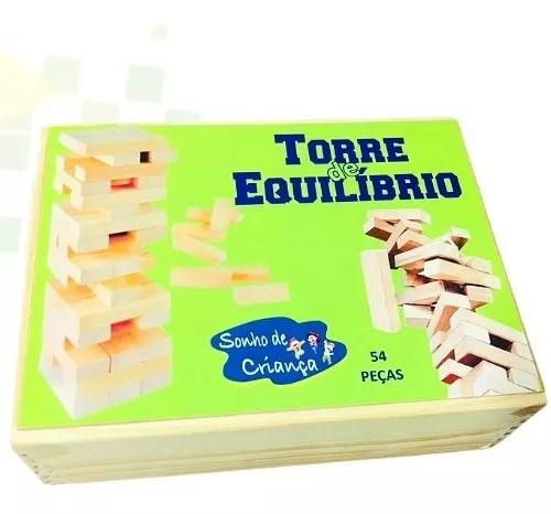 Torremoto Torre de Equilíbrio Jenga Jogo de Madeira Brinquedo