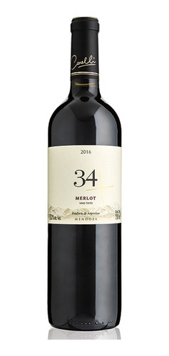 Vino Tinto 34 Merlot 750 Ml