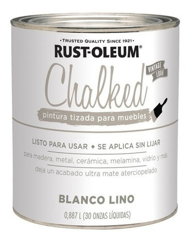 Pintura Rust Oleum Chalked Brochable Varios Colores