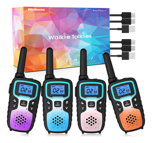 Wishouse Walkie Talkies Para Niños Adultos Recargables De L