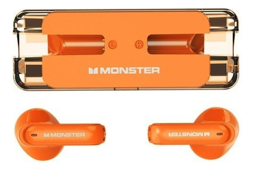 Audifonos Inalámbricos Monster Xkt08 5.3 Baja Latencia Lujo Color Naranja