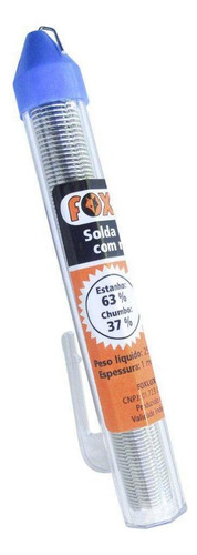 Solda Liga Estanho Em Tubo 63/37 Com 4m / 25g - Foxlux