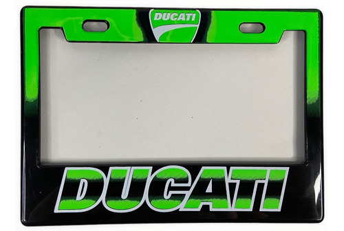 Marco Portaplaca Moto Ducati Verde Placa Grande Se