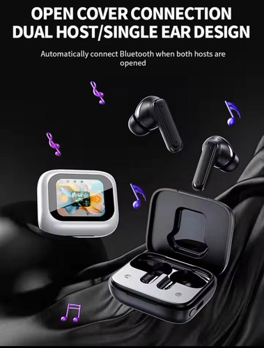 Audífonos Inalámbrico Bluetooth Con Pantalla Tactil