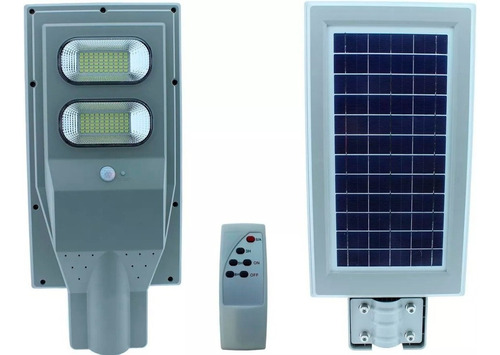 4 Pz Lampara Led Solar 60w Con Control Remoto Y Accesorios Color Luz Blanco Frio 6500k