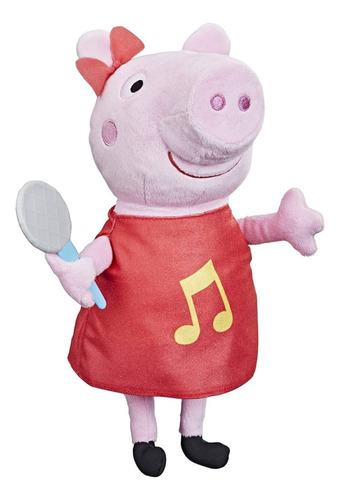 Boneca Peppa Pig Pelúcia 30cm Com Som F2187 - Hasbro