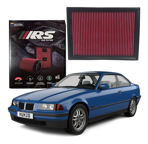 Filtro Esportivo Lavável Bmw 328i E36 Coupe 1996 + Brinde