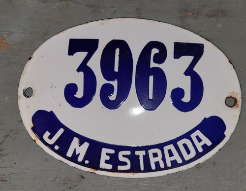 Chapa Esmaltada   J M Estrada  3963