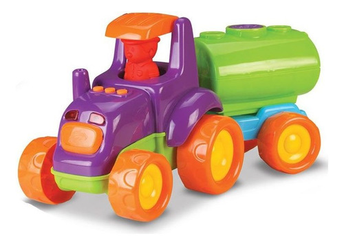 Carrinho Trator Infantil Baby Truck Com Som E Luz Roma