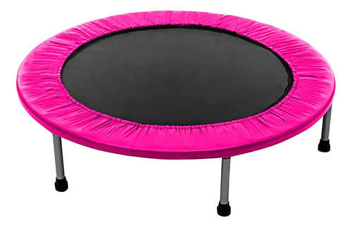 Trampolín Para Ejercicio Rosa 91 Cm Resortes Acero Plegable