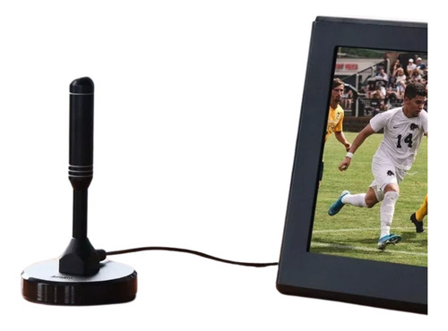 Antena Para Led Tv Full Hd Canales De Aire 2 Años Color Negro