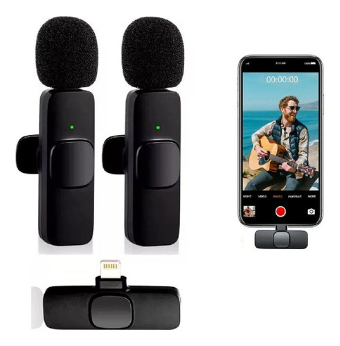 Microfone Lapela Sem Fio Plug And Play P/ iPhone X 11 12 13