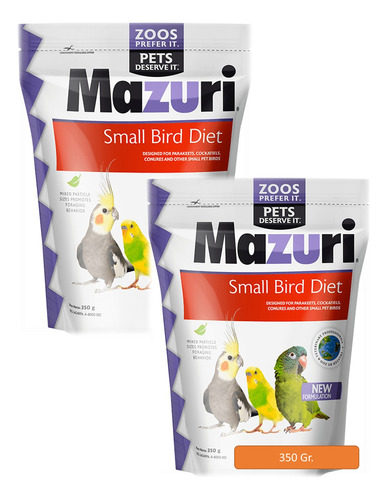 2pack Mazuri Alimento Aves Pequeñas,  Ninfas O Periquitos 