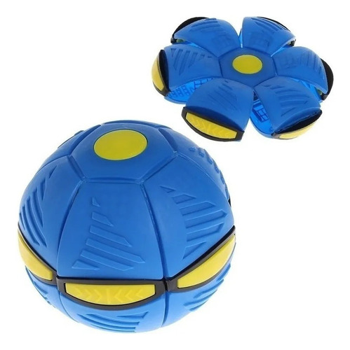 Bola Transformador De Disco Volador Mágico Azul Ovni 2 Pcs .