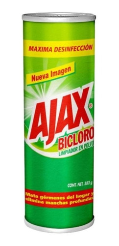 Limpiador En Polvo Ajax Bicloro 582 Gr Máxima Limpieza
