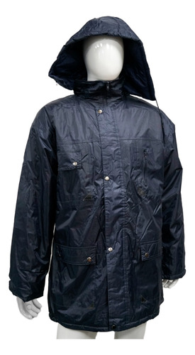 Parka - Campera - Abrigo Impermeable Azul Marino