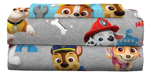 Set Cama Individual Paw Patrol 5pz Edredon 2 Vistas Sabanas Multicolor Paw Patrol