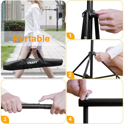Soporte Para Fotos Emart, 8,5 X 10 Pies, Ajustable Con Bolsa