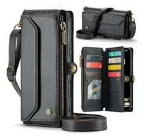 Comprar Bolsa Crossbody Cards, Carteira, Capa De Couro Com Zíper Par