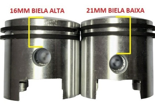 Imagem 2 de 2 de Pistão Jogo De Anéis Para Motor De Bicicleta 80cc Biela Alta