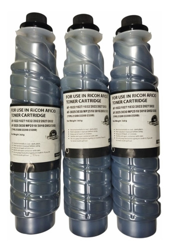 Imagen 1 de 1 de Kit 3 Toner Para Ricoh Mp 2352/2550/2553/2851/2852/3352