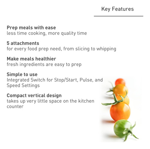 Procesador De Alimentos Panasonic, Chopper De Vegetales Eléc