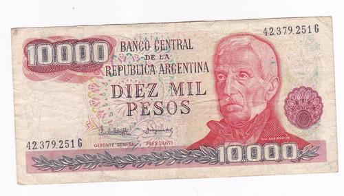 Ltb057. Diez Mil Pesos Ley De 1982. B2494.