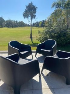 Imagen 3 de 5 de Juego De 4 Sillones Skarpo Negro Garden Life V5396