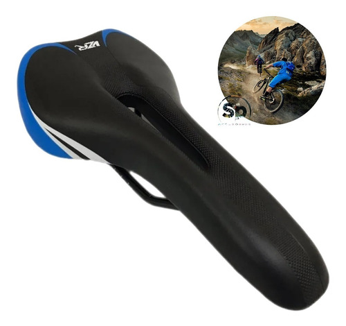 Asiento Negro/azul Vzr Para Bicicleta Ruta / Montaña