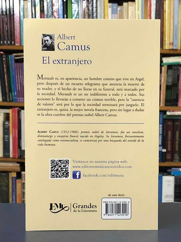 Imagen 2 de 2 de El Extranjero - Albert Camus - Emu