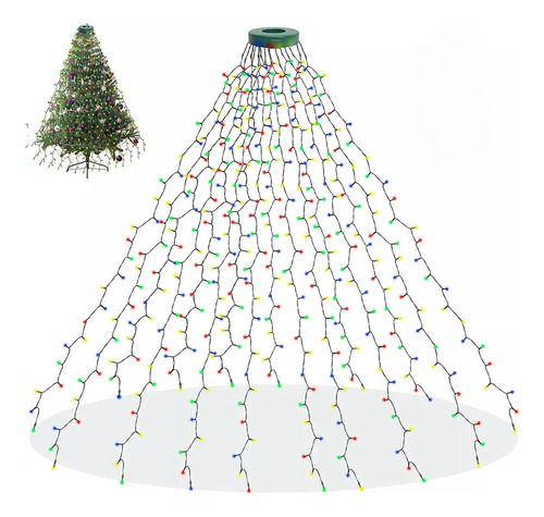 1 Lámpara Decorativa De Árbol De Navidad Con Efectos De Agua