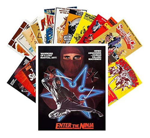 Vintage Postcards 24 Pcs Ninja And Kungfu Vintage Trash...
